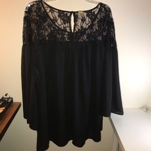 Black lace blouse